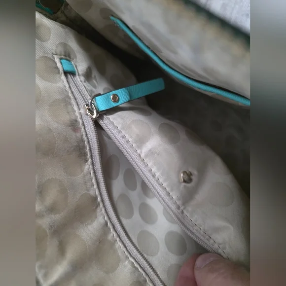 Kate Spade Mint Turquoise Bowler Satchel Crossbody Bag Y2K Classy Aqua Designer - Picture 13 of 13